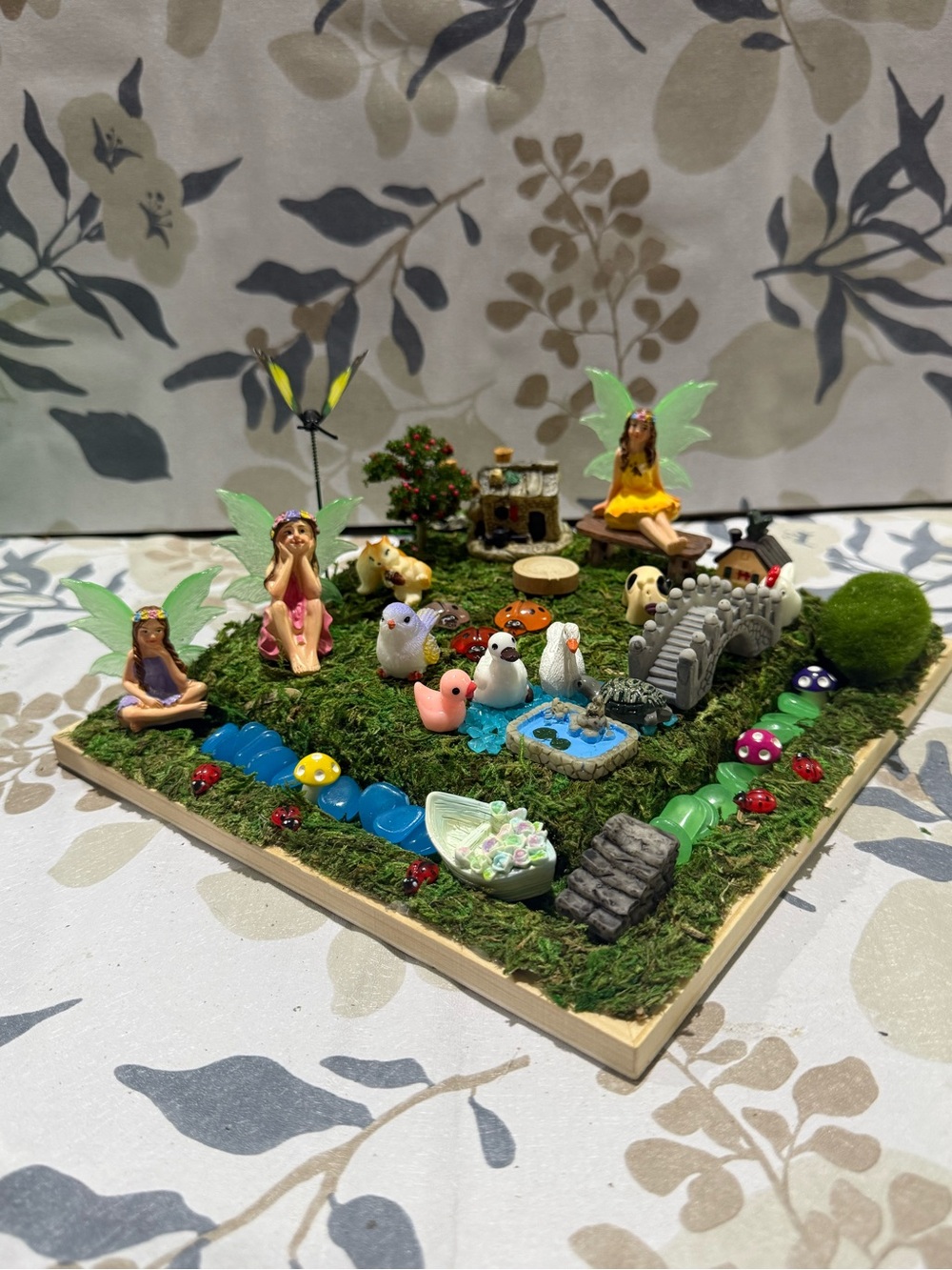 Custom made complete diy fairy garden kit- 2 scenes, glow-in-dark